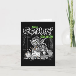 Skissartad Goblin som Äter Godis för Mörkare Förem Kort