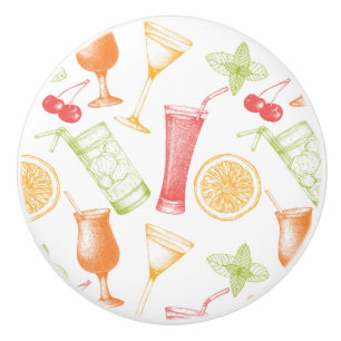 Skissat coctailmönster knopp