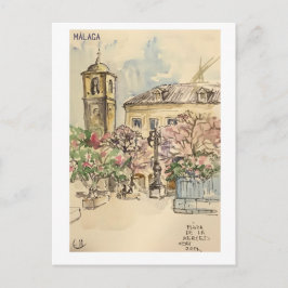 Skissbokssidor. Málaga m9 Vykort