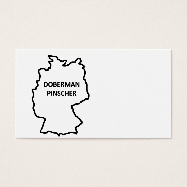 skisser av doberman pinscher ursprung visitkort (Framsidan)