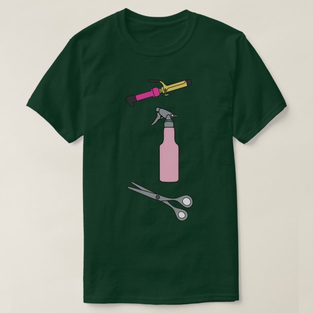 Skisser för kurning av Järn Spray Flaska Shears i  T Shirt (Design framsida)
