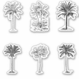 Skisser i vintage Handflatan Träd Klistermärken