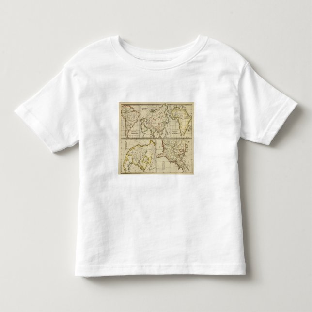 Skissera Asien, S Amerika, etc. Tee (Framsida)