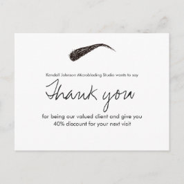 Skisserad Brow Microblading Tack Rabatt Vykort