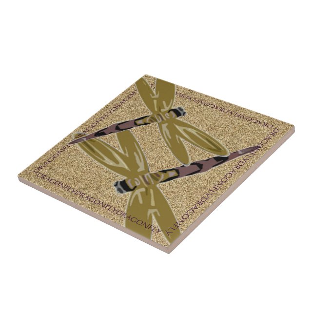 Skisserad sländakonst kakelplatta (Sidan)