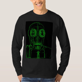 Skisserar den gröna gasmasken för neon vid KLM T Shirt