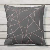 Skisserar rosa guld- geometriska för chic på svart