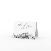 Skisskort med utsikt över Oakland - Tomt tackkort