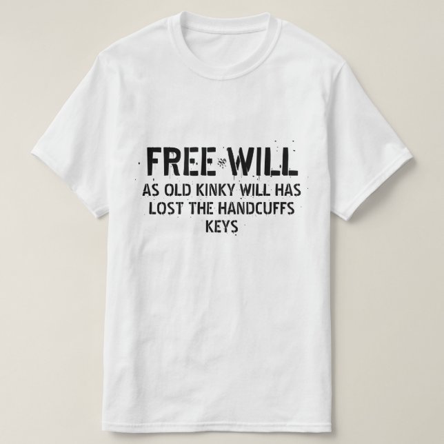 Skit om fri vilja tee (Design framsida)