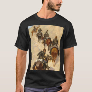 Skitar som klättrar i ett berg Frederic Remington T Shirt
