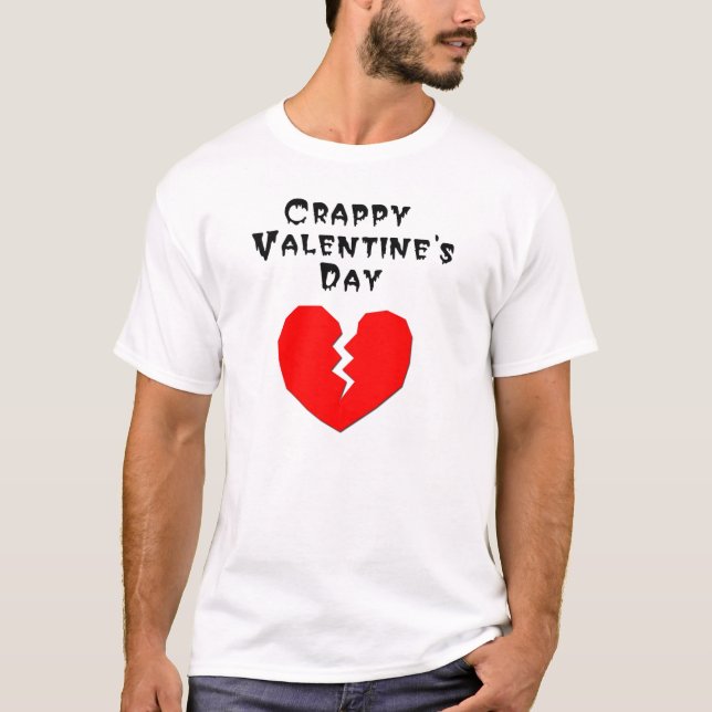 Skitdåliga valentin dag tee shirt (Framsida)