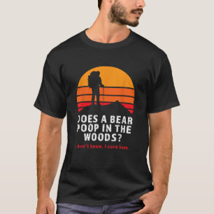 Skiter Björn i Skogen Skämt Rolig Vandrare Humoris T Shirt