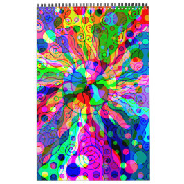 Skitning av fantasy Art - Abstrakt Neon Shift 1 Kalender