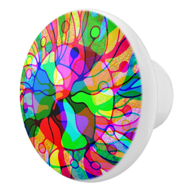 Skitning av fantasy Art - Abstrakt Neon Shift 1 Knopp (Höger)