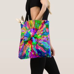 Skitning av fantasy Art - Abstrakt Neon Shift 1 Tygkasse