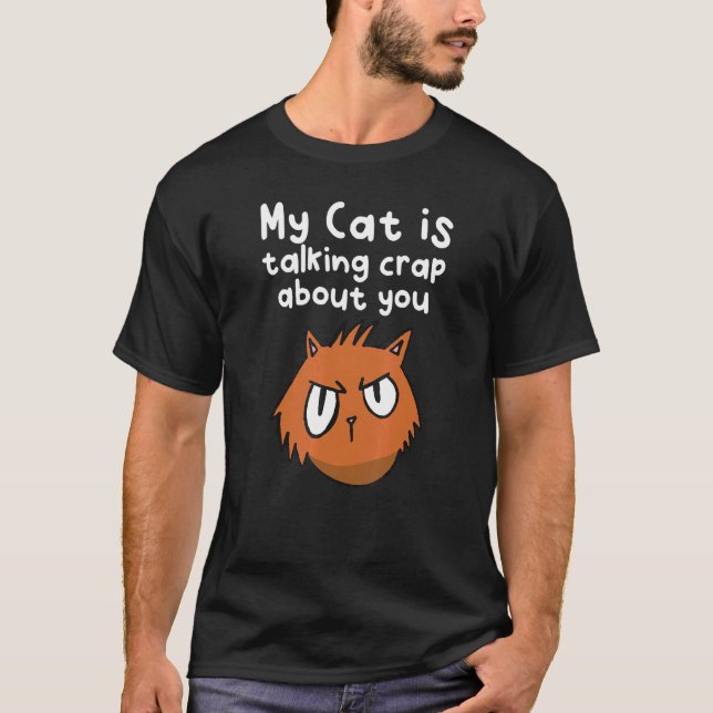 Skitskjutande katt t shirt (Framsida)