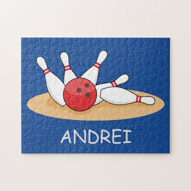 Skittlår i Bowling Ball Striking Skittles Personal Pussel (Horisontell)