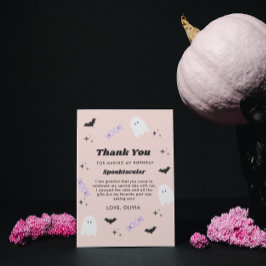 Skittoktaculärt tackkort från Halloween-födelsedag Tack Kort