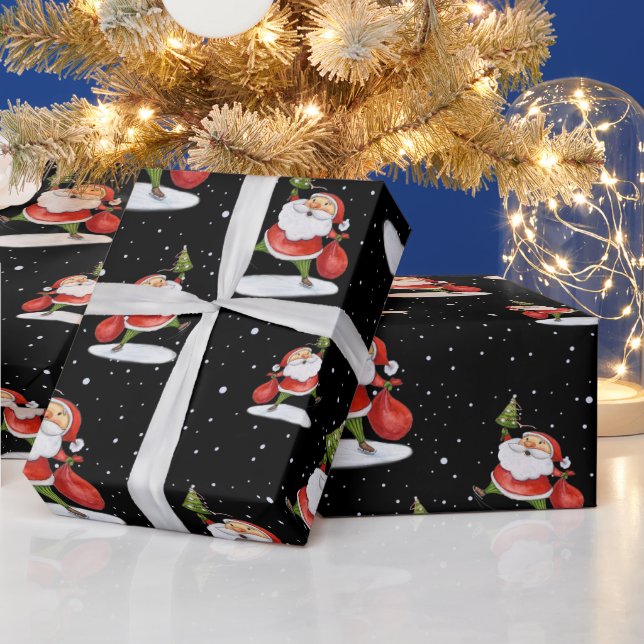 Skittomten Kute Julens vattenfärg teckning Presentpapper (Helgdagar)