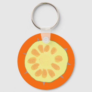 Skiva av ananasfrukt Keychains Nyckelring