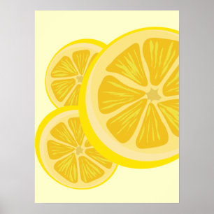Skiva av citrontrycket poster