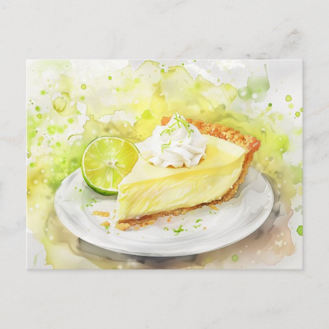 Skiva av Key Lime Pie Vykort (Framsida)
