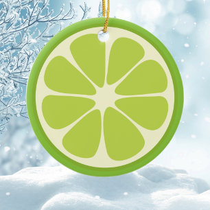 Skiva för citrusfrukt för sommar för julgransprydnad keramik