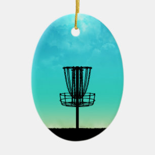 Skiva Golf Basket Julgransprydnad Keramik