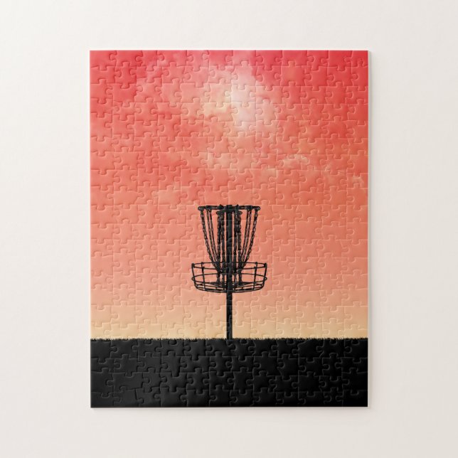 Skiva Golf Basket Silhouette Pussel (Vertikal)