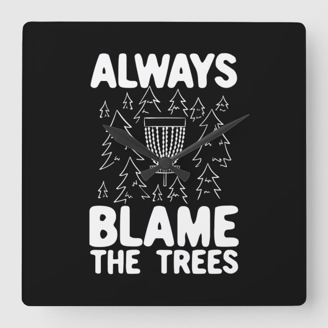 Skiva Golf Disk Basket Gift Fyrkantig Klocka (Framsida)