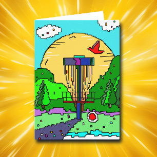 Skiva Golf Thated Birthday Kort