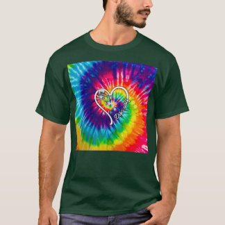 Skiva Golf Tie Dye Heart T Shirt