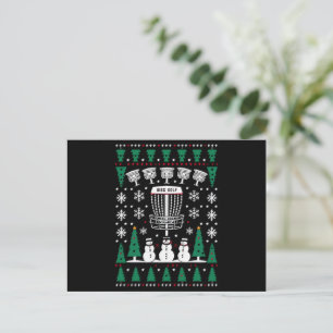 Skiva Golf Ugly jul Sweater Pajama Gifts Helg Vykort