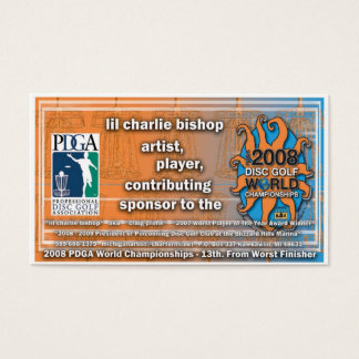 skiva golfer Craig Prime's WORLDS 2008 debut Visitkort