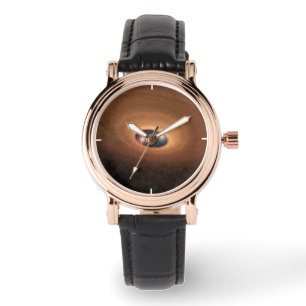 Skiva med dammhaltigt material som läcker från stj armbandsur