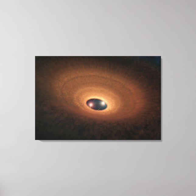 Skiva med dammhaltigt material som läcker från stj canvastryck (Framsida)