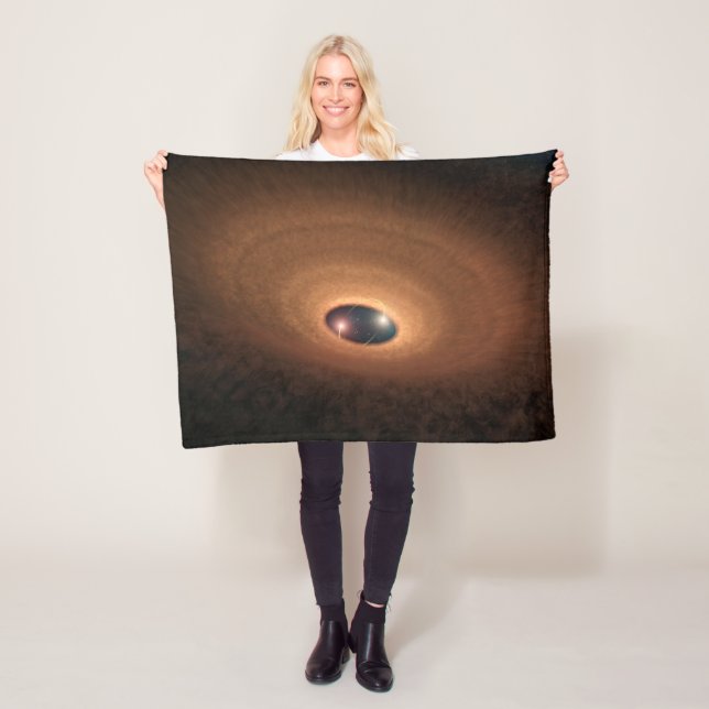 Skiva med dammhaltigt material som läcker från stj fleecefilt (På plats)