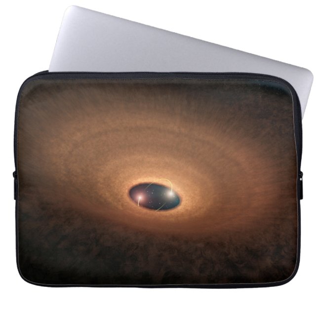 Skiva med dammhaltigt material som läcker från stj laptop fodral (Framsidan)