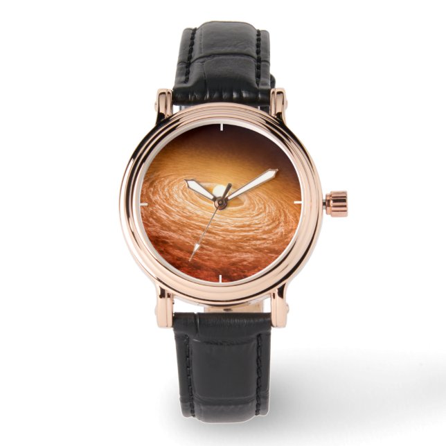 Skiva med material som omger Star Fu Orionis. Armbandsur (Framsida)