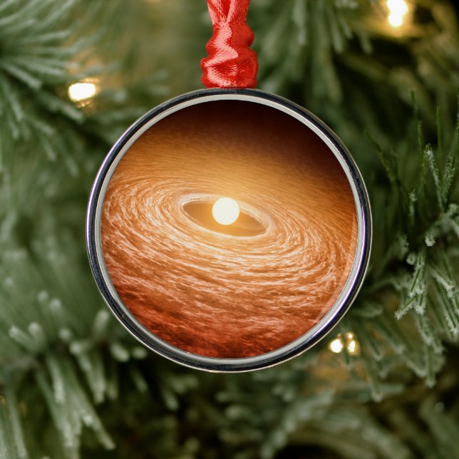 Skiva med material som omger Star Fu Orionis. Julgransprydnad Metall (Träd)