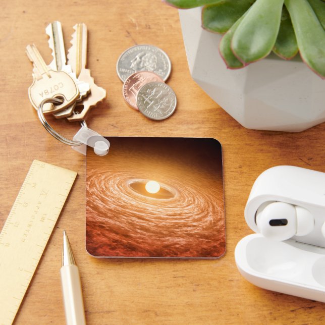 Skiva med material som omger Star Fu Orionis. Nyckelring (Skrivbord)