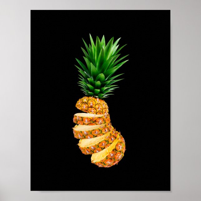 Skivad ananas poster (Framsidan)
