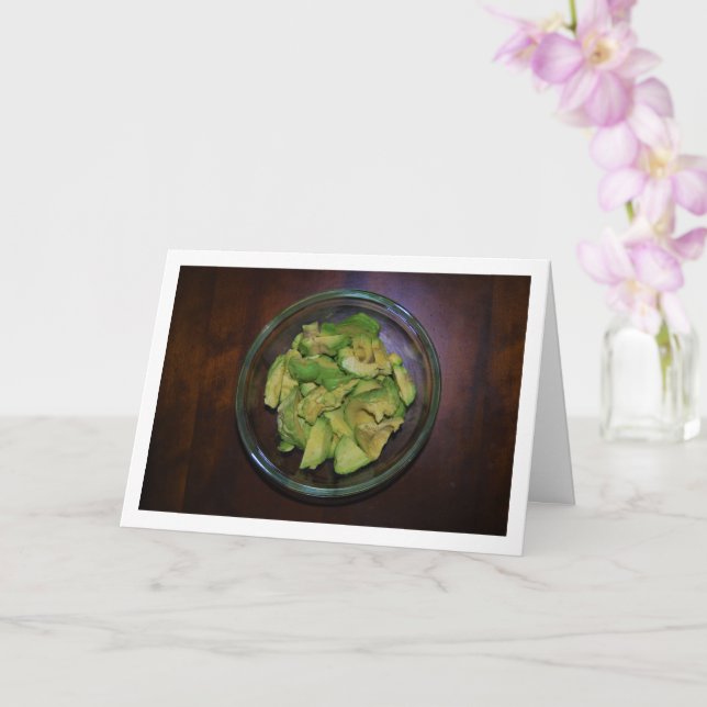 Skivad Avocado Fruit i Bowl Kort (Orkide)