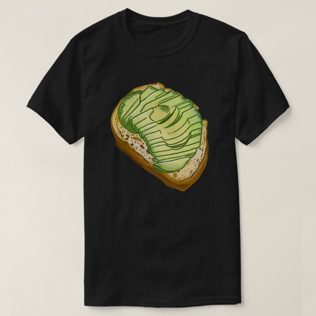 Skivad avokado på toast t shirt (Design framsida)