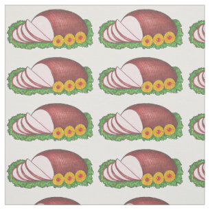 Skivad bakad Rosa Ham Julmiddag Kött Tyg