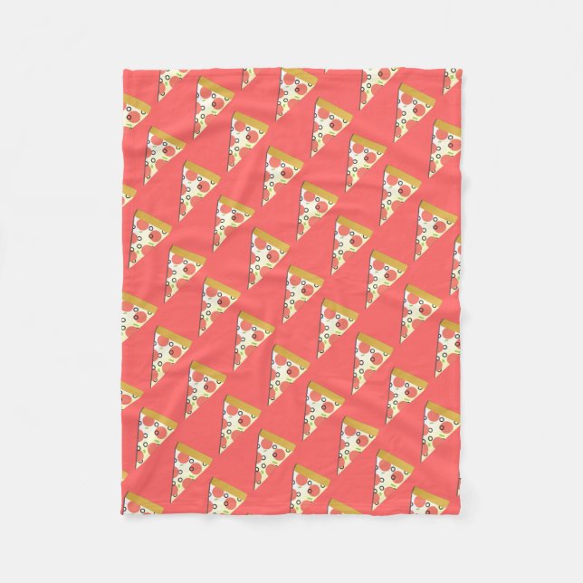 Skivanolla-Pizza Fleecefilt (Framsidan)