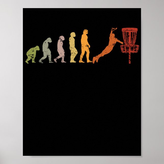 Skivans Golf Development Retro Golfer Evolution Poster (Framsidan)