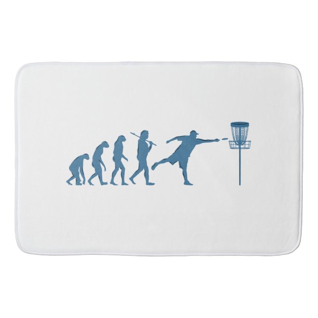 Skivans Golf Evolution - Roligt Gift for Disk Golf Badrumsmatta (Framsidan)