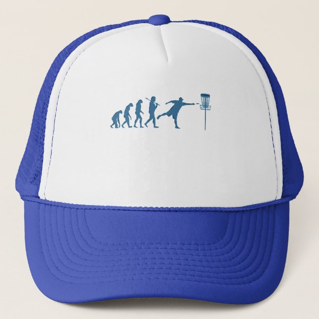 Skivans Golf Evolution - Roligt Gift for Disk Golf Keps (Framsida)