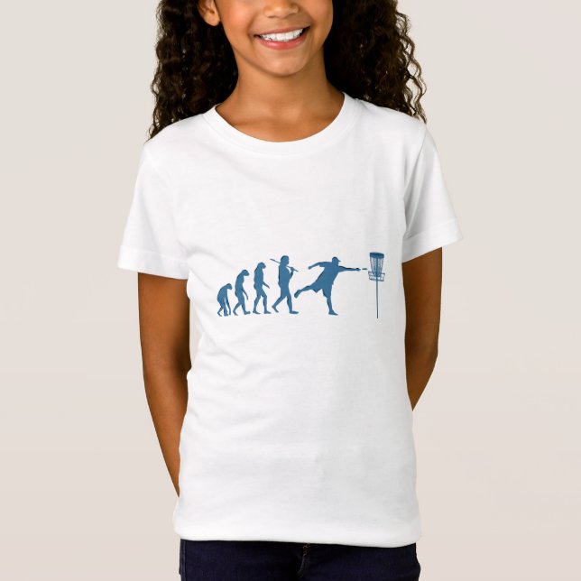 Skivans Golf Evolution - Roligt Gift for Disk Golf T Shirt (Framsida)